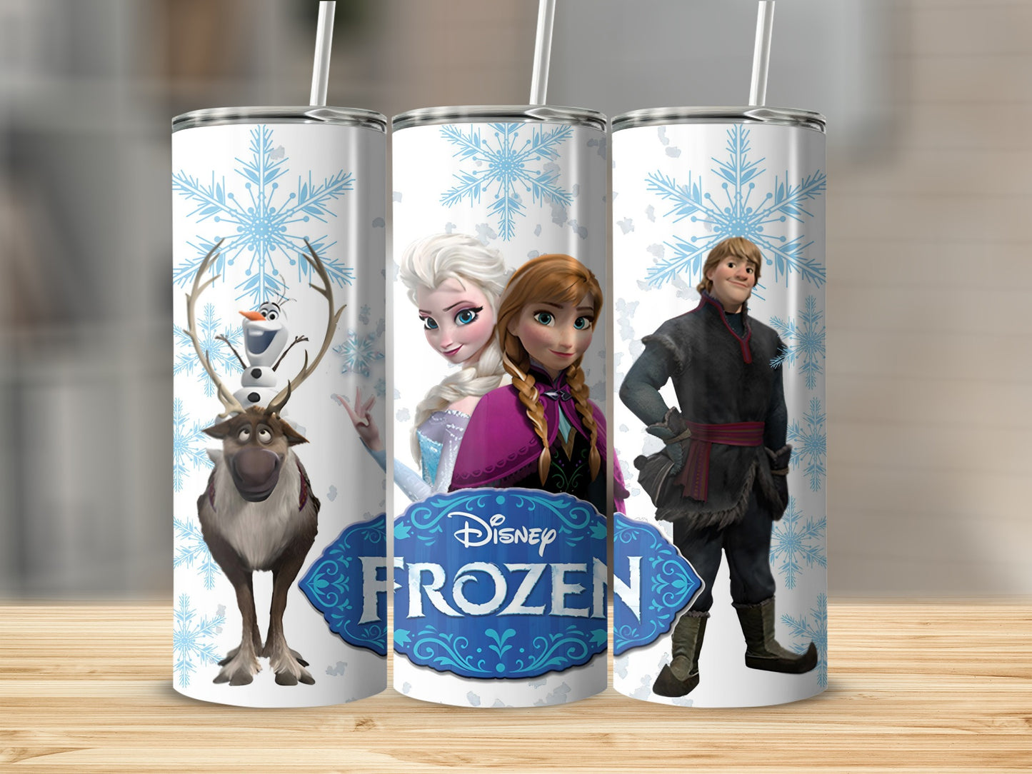Disney Frozen Themed Tumbler with Characters Design