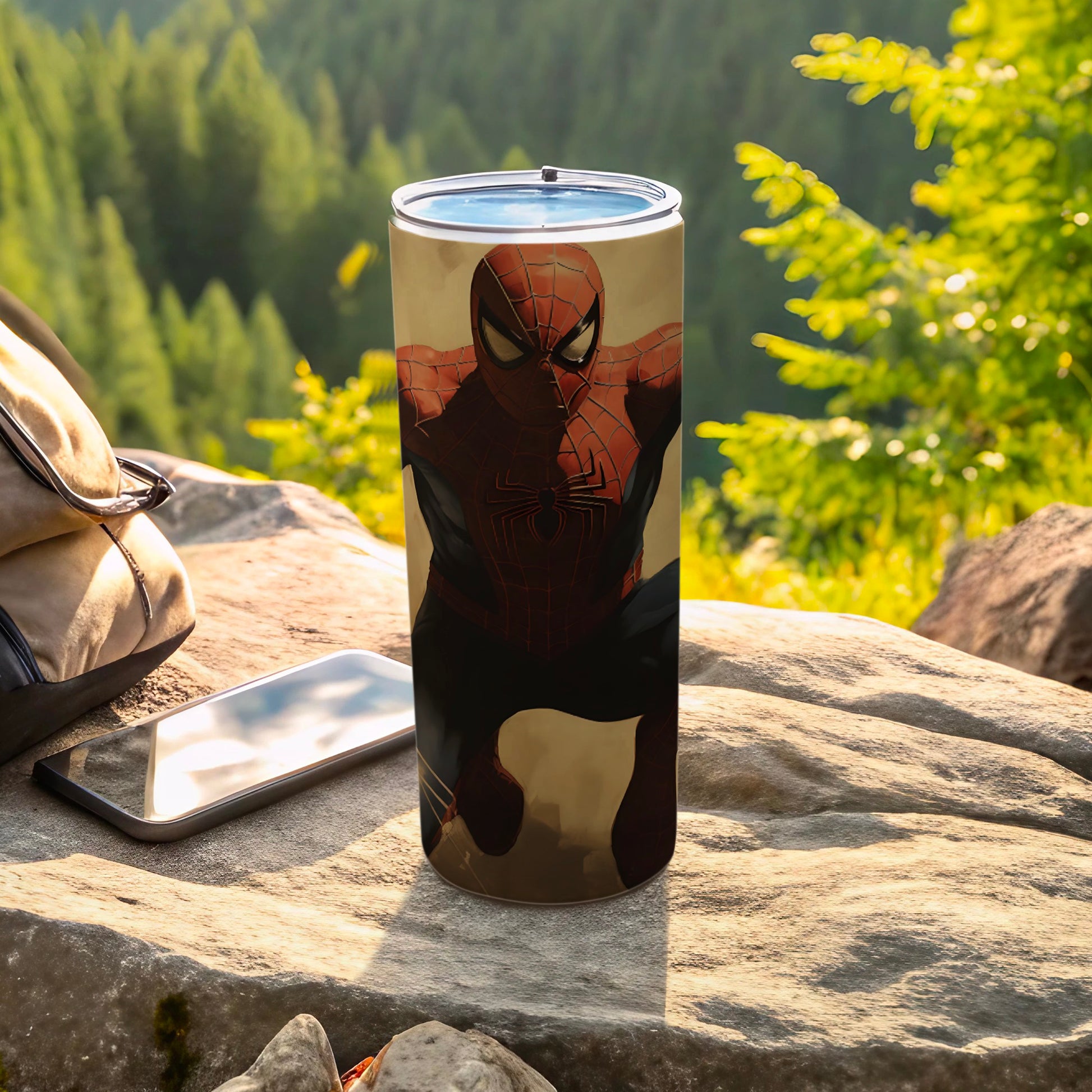 Spider-Man themed insulated tumbler ideal for outdoor product
