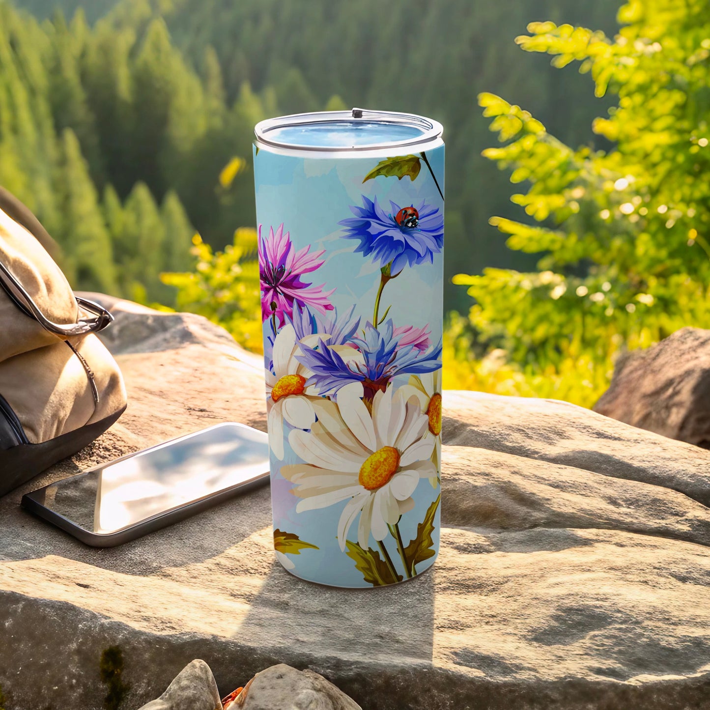 Colorful Floral Design Outdoor Tumbler for Nature Lovers