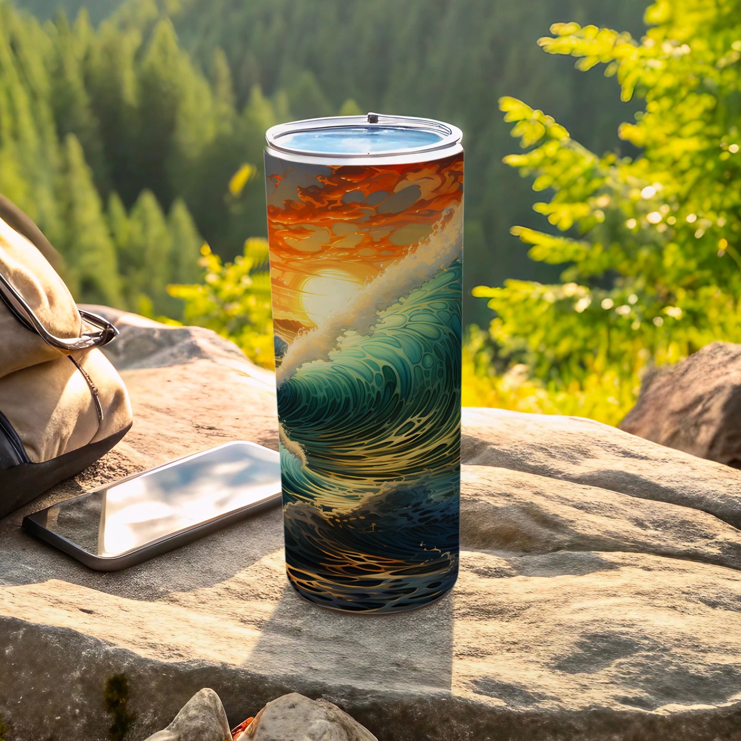 Ocean Wave Sunset Design Vibrant Tumbler product type