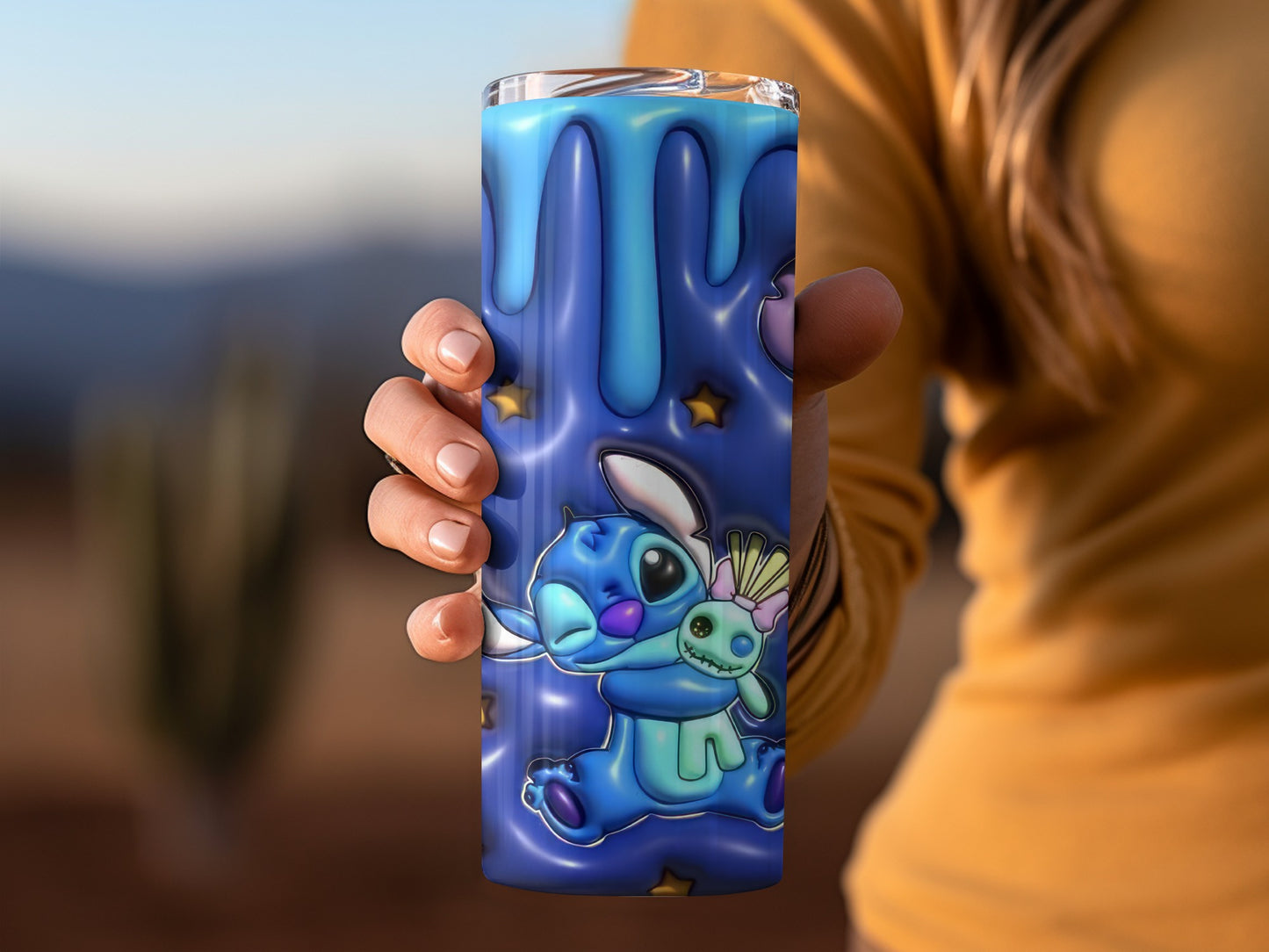 Cute Alien Cartoon Holding Toy Tumbler for Fun product