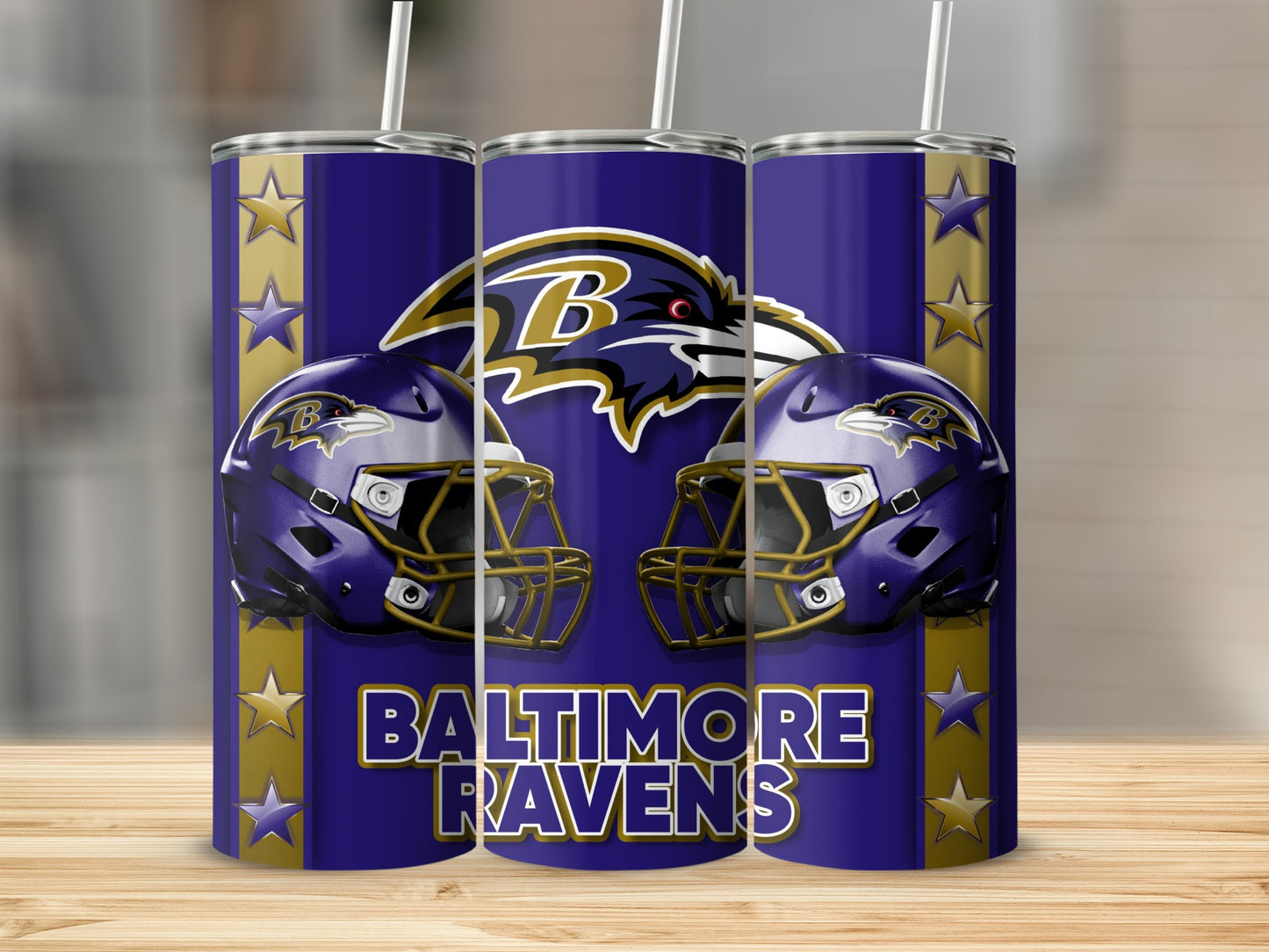 Baltimore Ravens Helmets Team Logo Fan Pride Tumblers