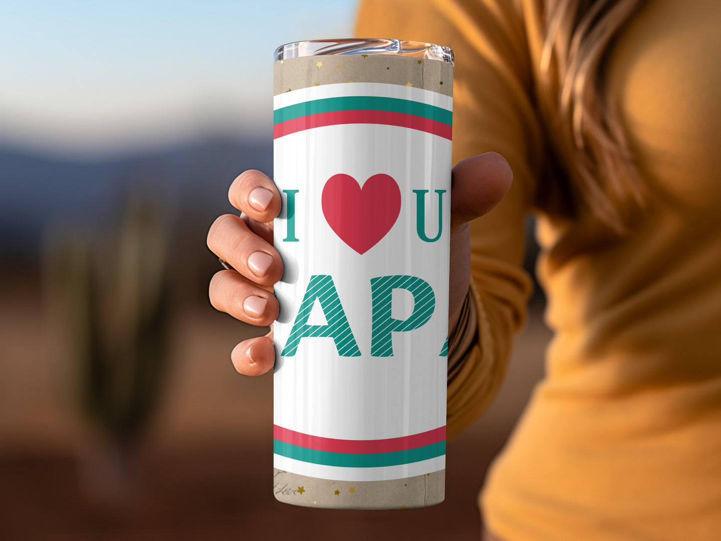 I Love USA Colorful Design Travel Tumbler Cup