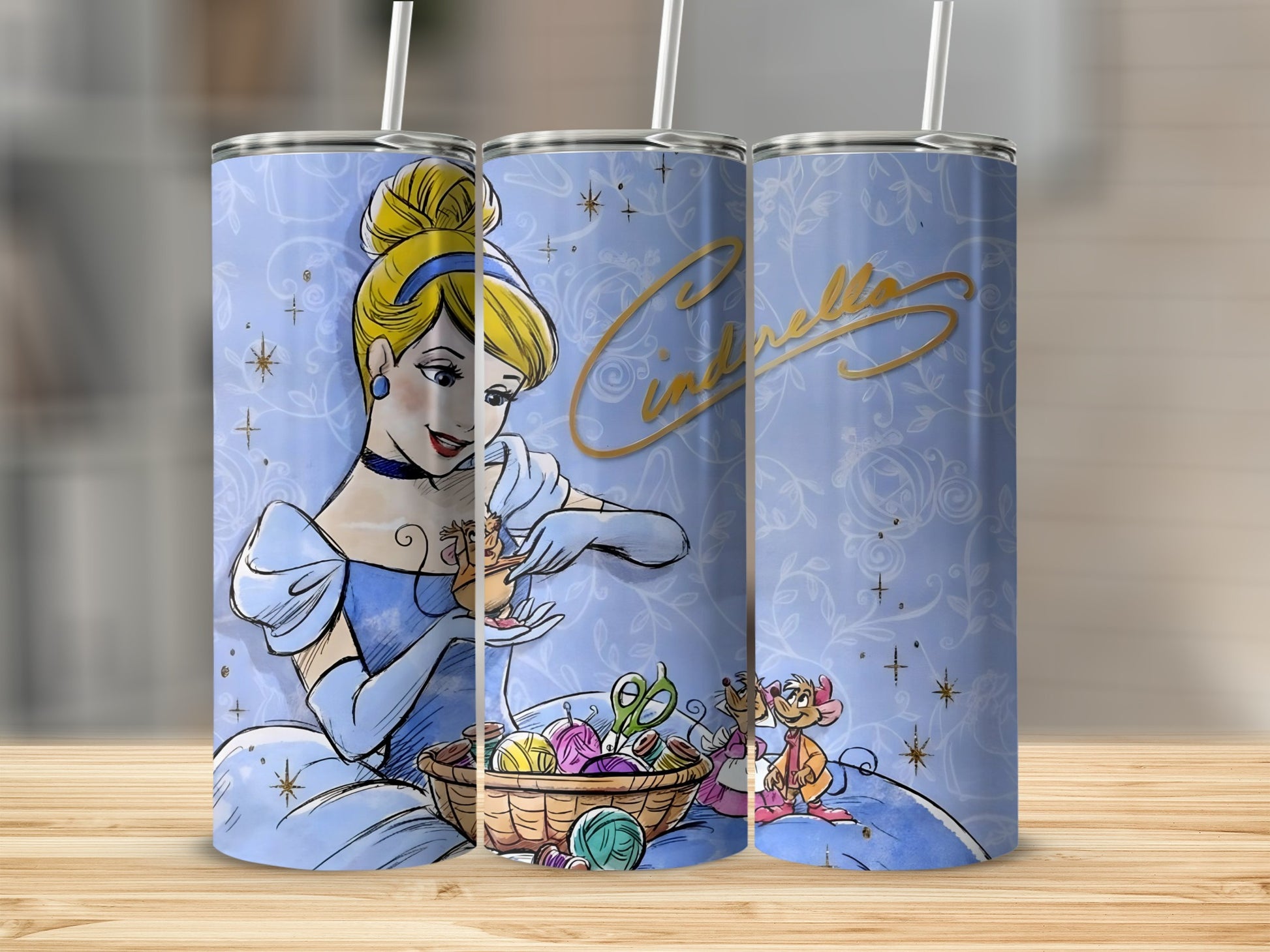 Cinderella Themed Insulated Stainless Steel Tumbler