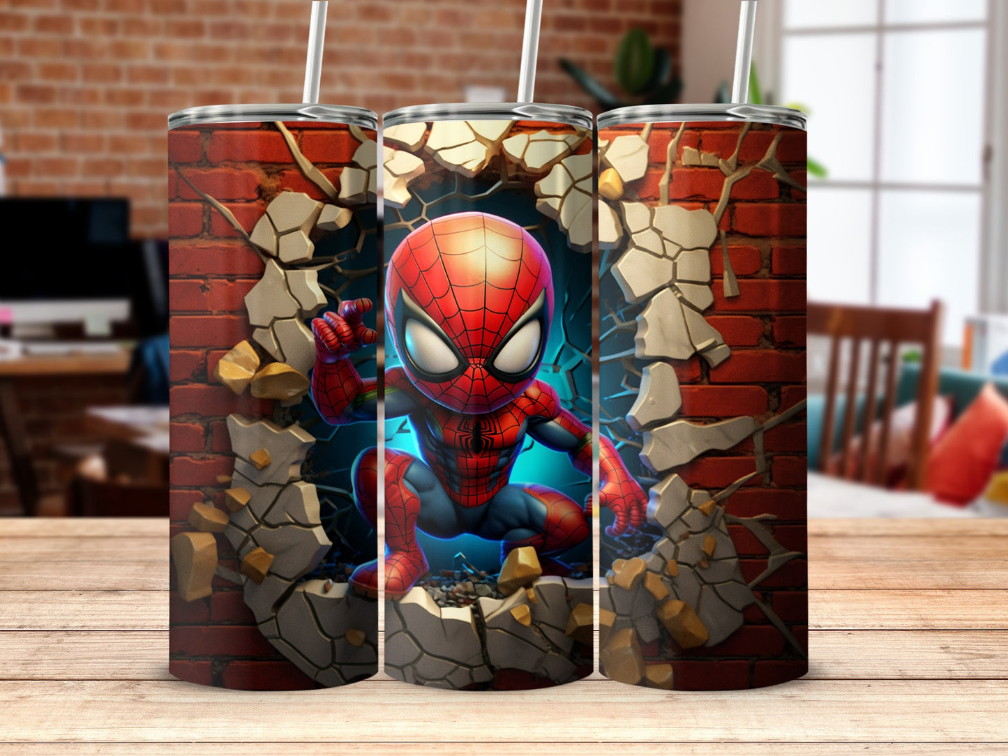 Spider-Man Breaking Through Wall Tumbler Cup