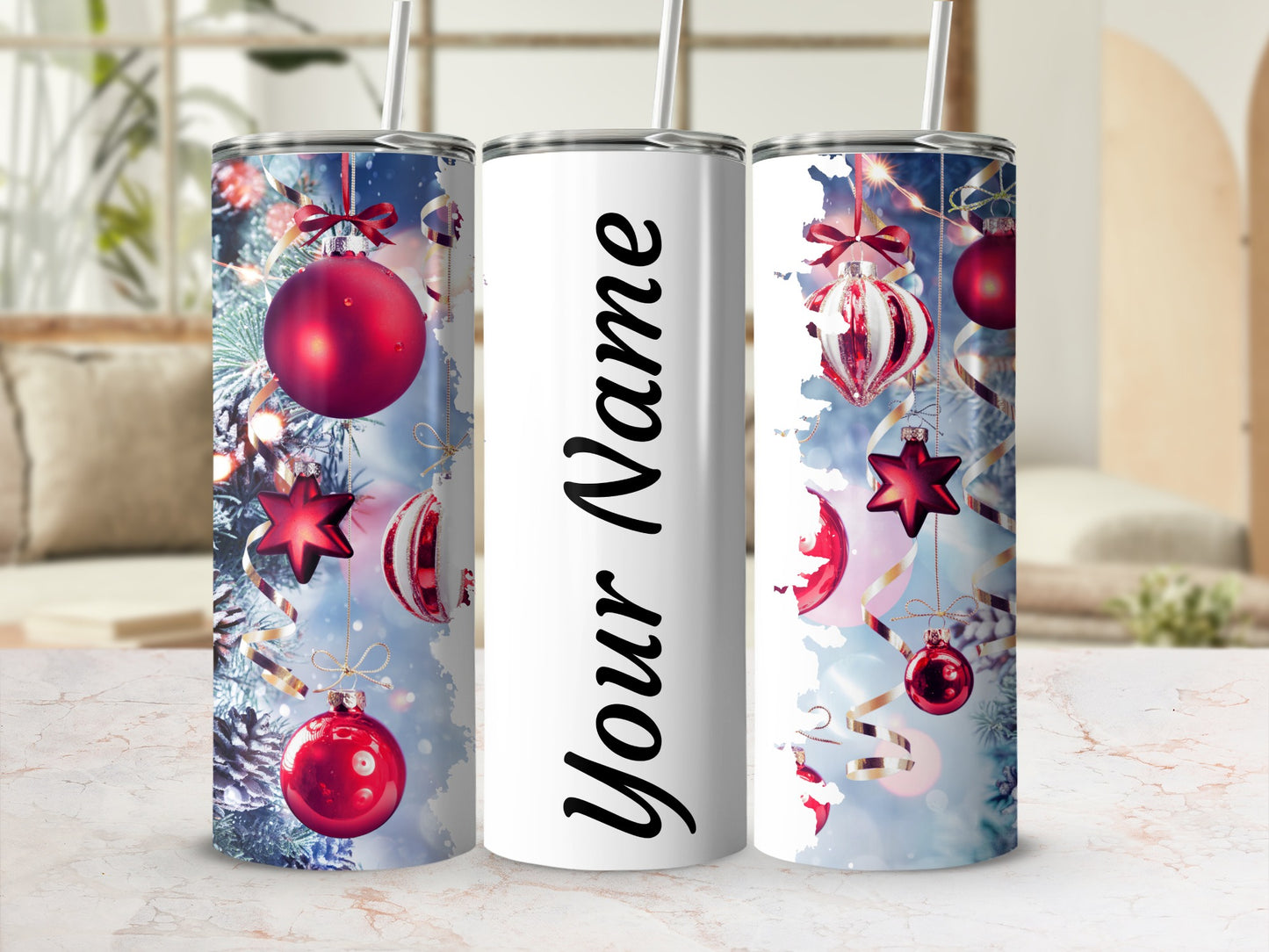 Personalized Christmas Ornaments Tumbler Cup