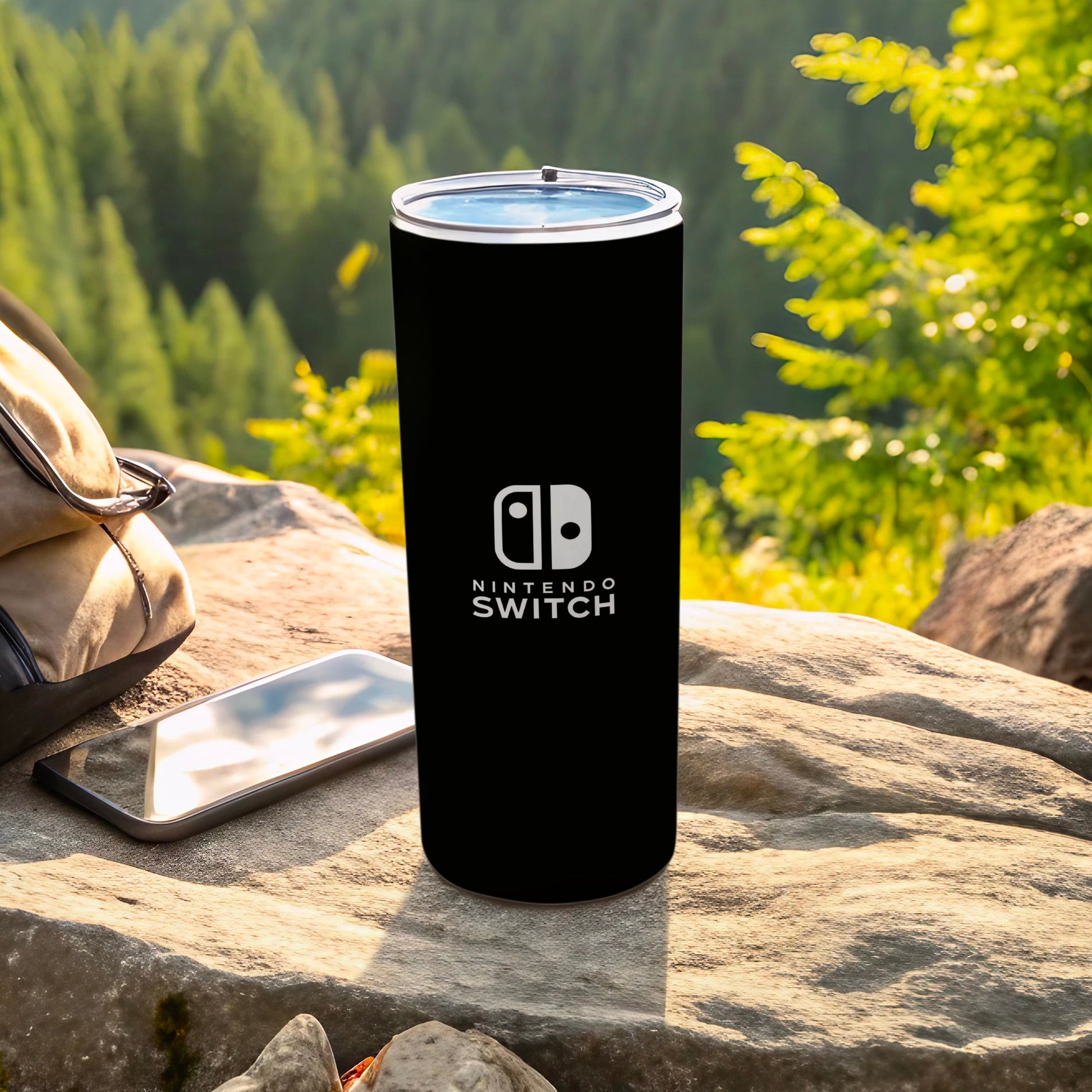 Nintendo Switch Logo Black Travel Tumbler product type