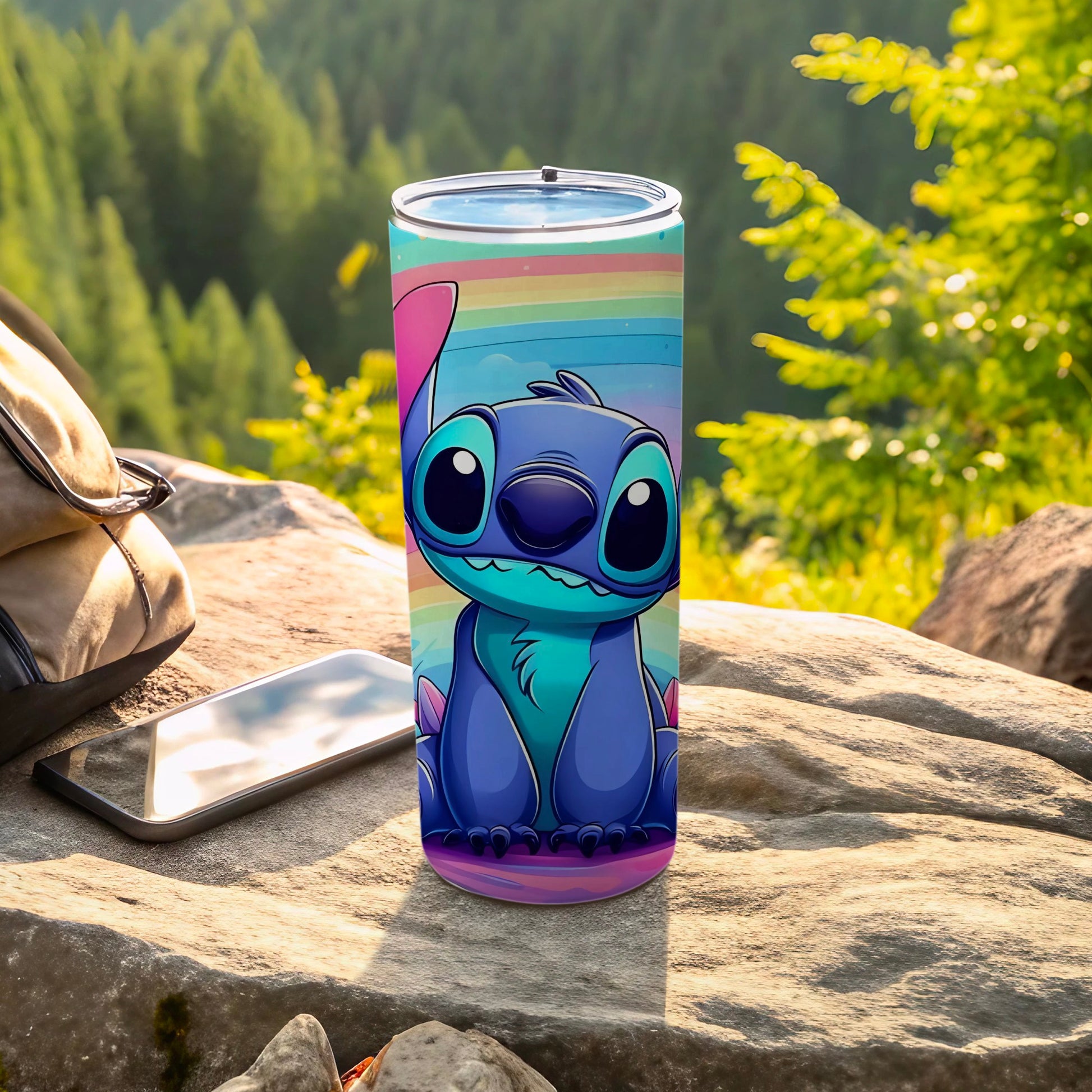 Colorful Tumbler with Adorable Cartoon Character Design