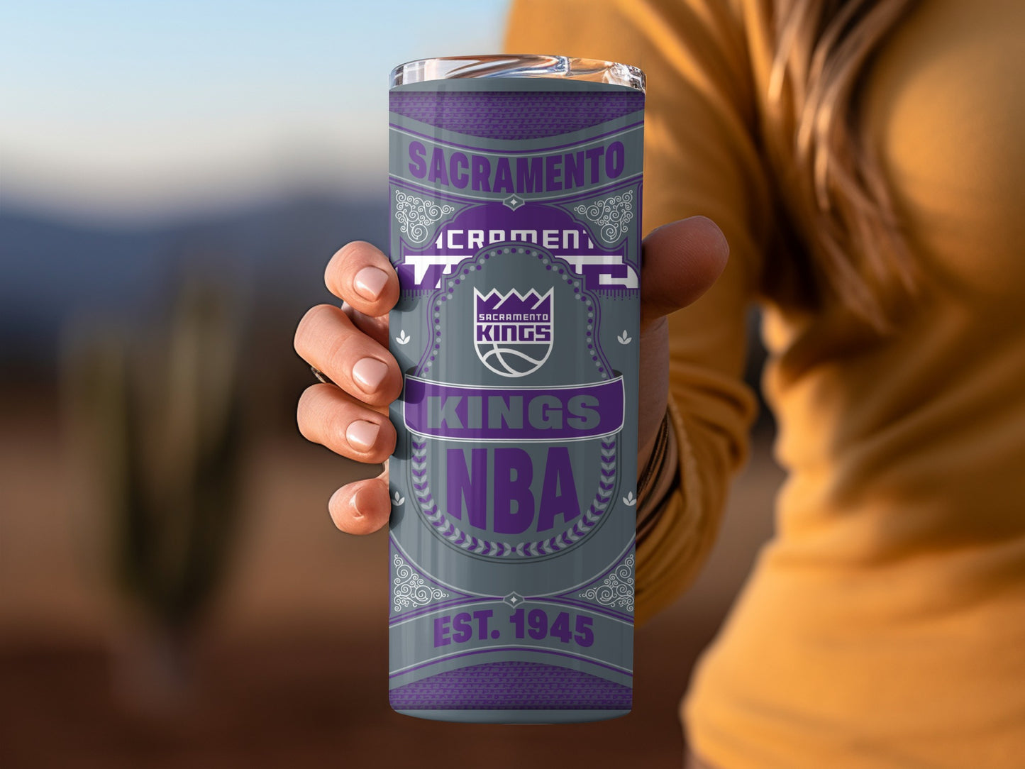 Sacramento Kings NBA Est. 1945 Graphic Design Tumbler
