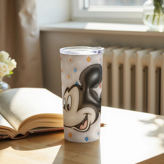Adorable Character Tumbler with Fun Geometric Design