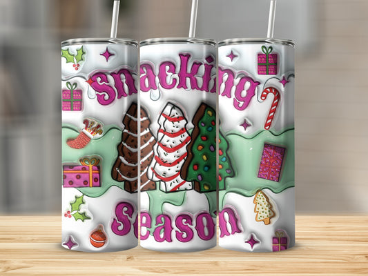 Snacking Season Festive Holiday Winter Tumbler