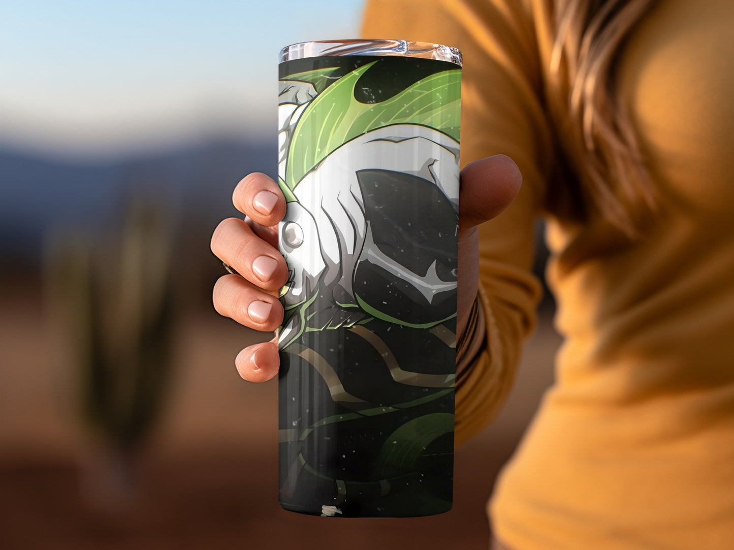 Angler Monster White With Sharp Teeth And Claws Tumblers