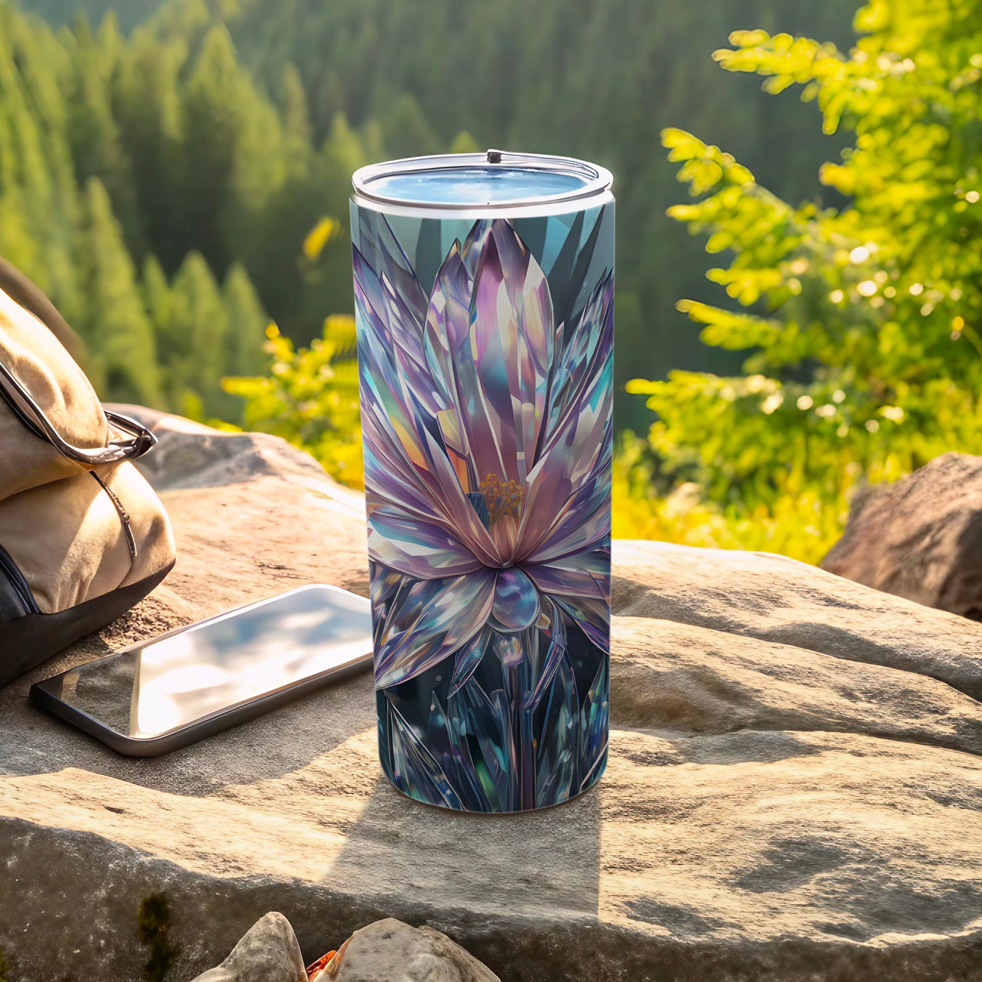 Crystal Lotus Flower Art Design Tumbler product type