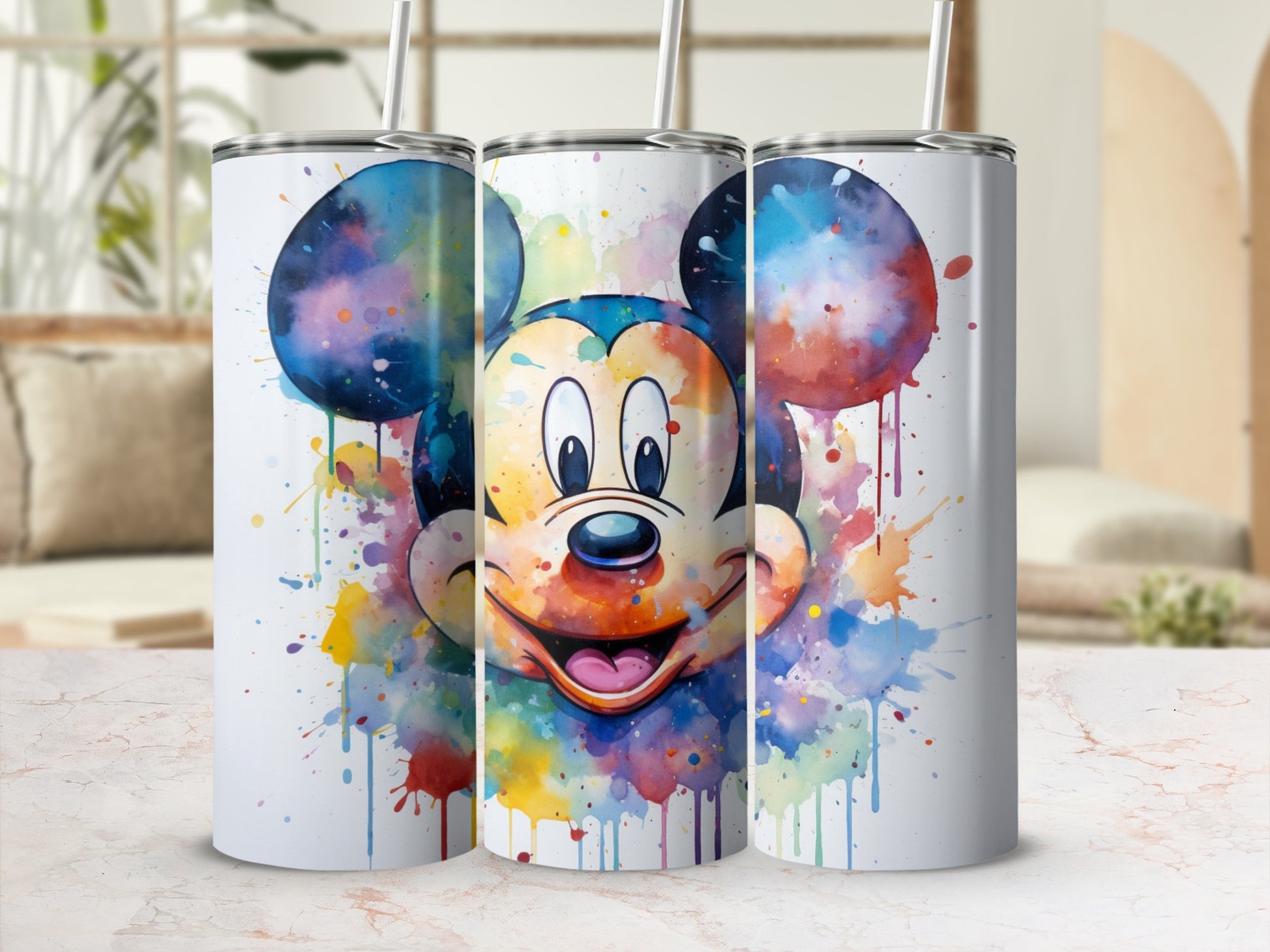 Vibrant Watercolor Style Iconic Character Tumbler