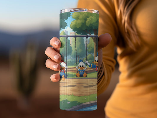 Duck Characters at Playground Scene Tumbler