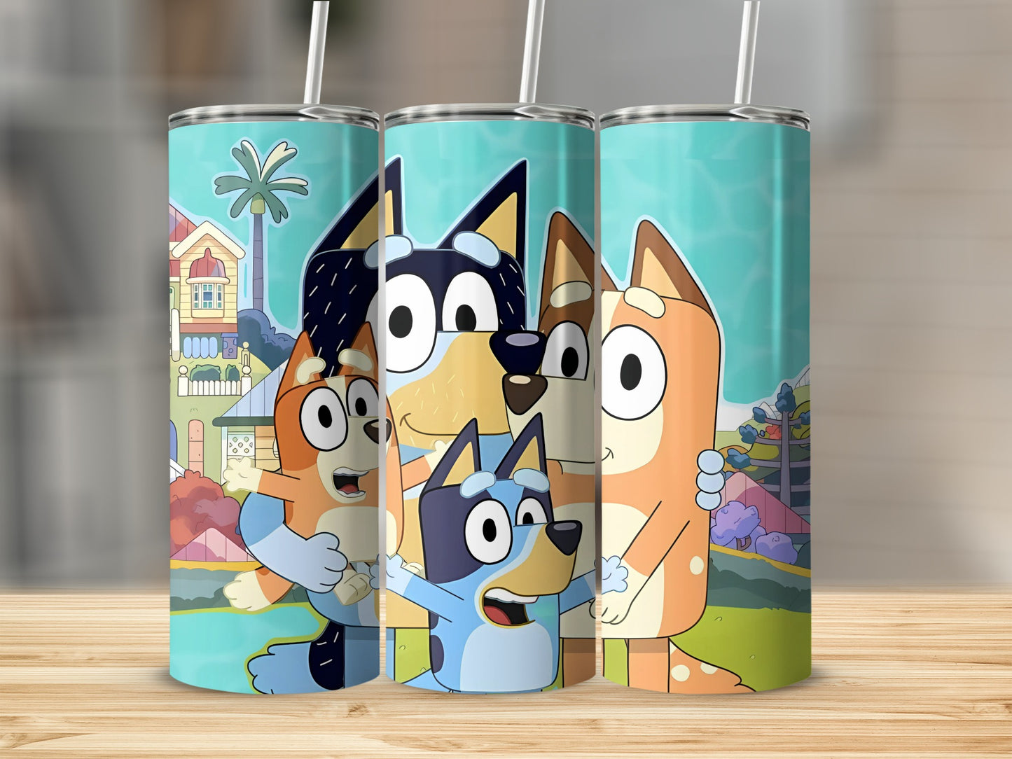 Cute Cartoon Characters Tall Insulated Tumbler Cup