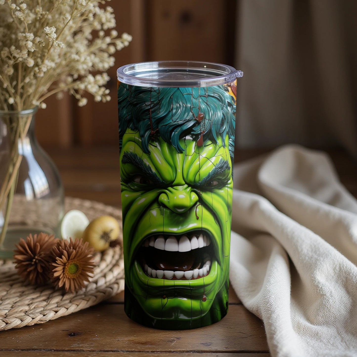 Hulk Superhero Themed Travel Tumbler Cup