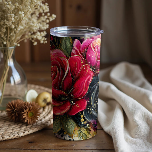 Vibrant Floral Design Insulated Tumbler Cup product