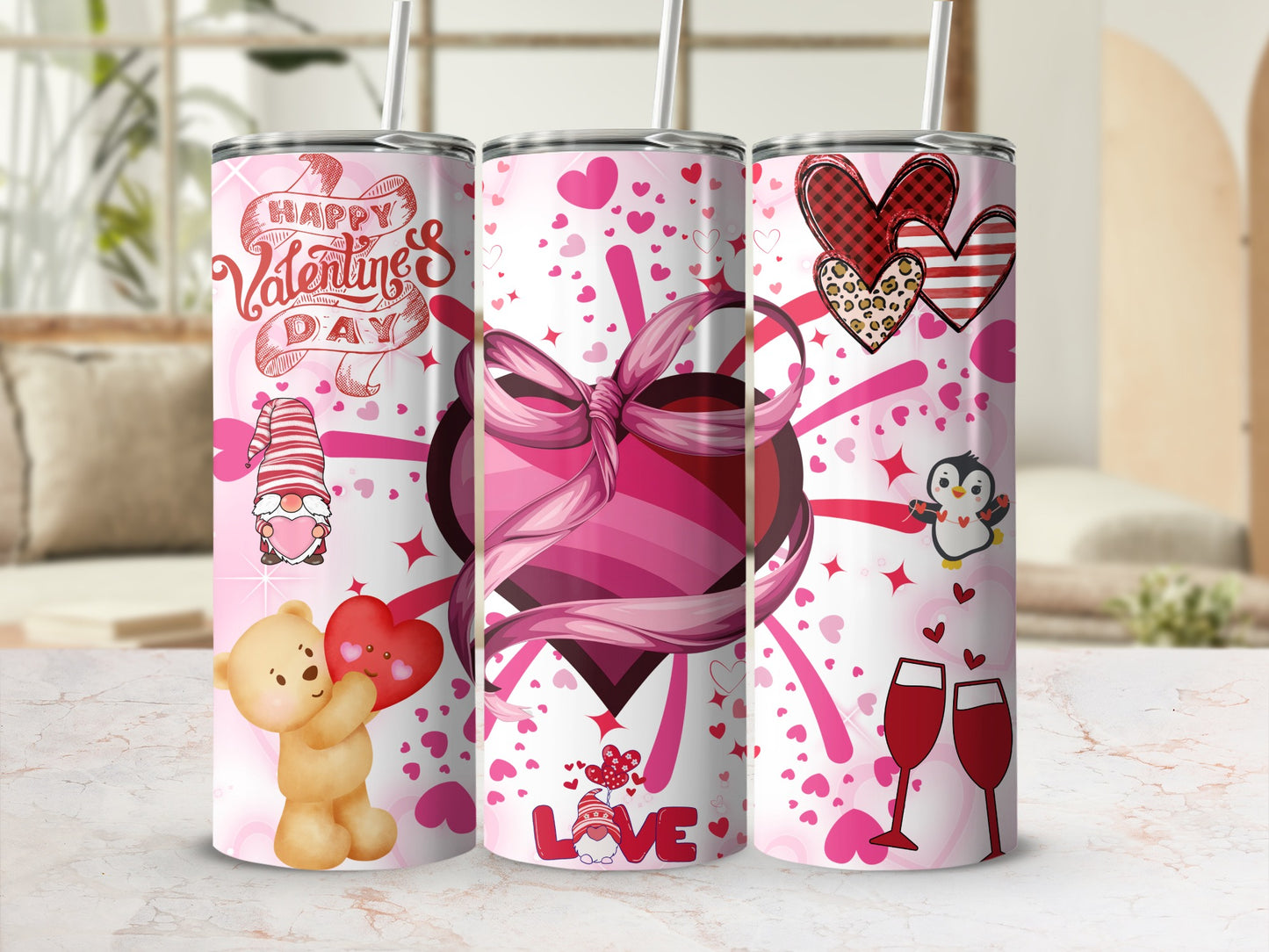 Valentine's Day Themed Tumbler for Celebrating Love