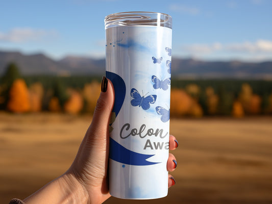 Colorful Butterfly Design Stainless Steel Tumbler