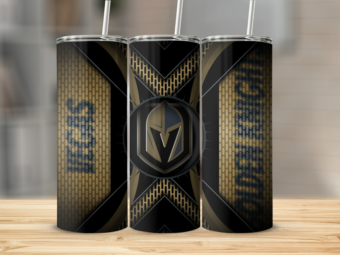 Vegas Golden Knights Hockey Team Emblem On Tumblers