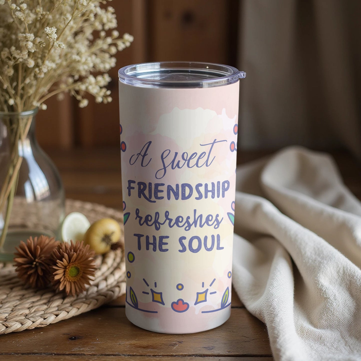 A Sweet Friendship Refreshes The Soul Tumbler Product