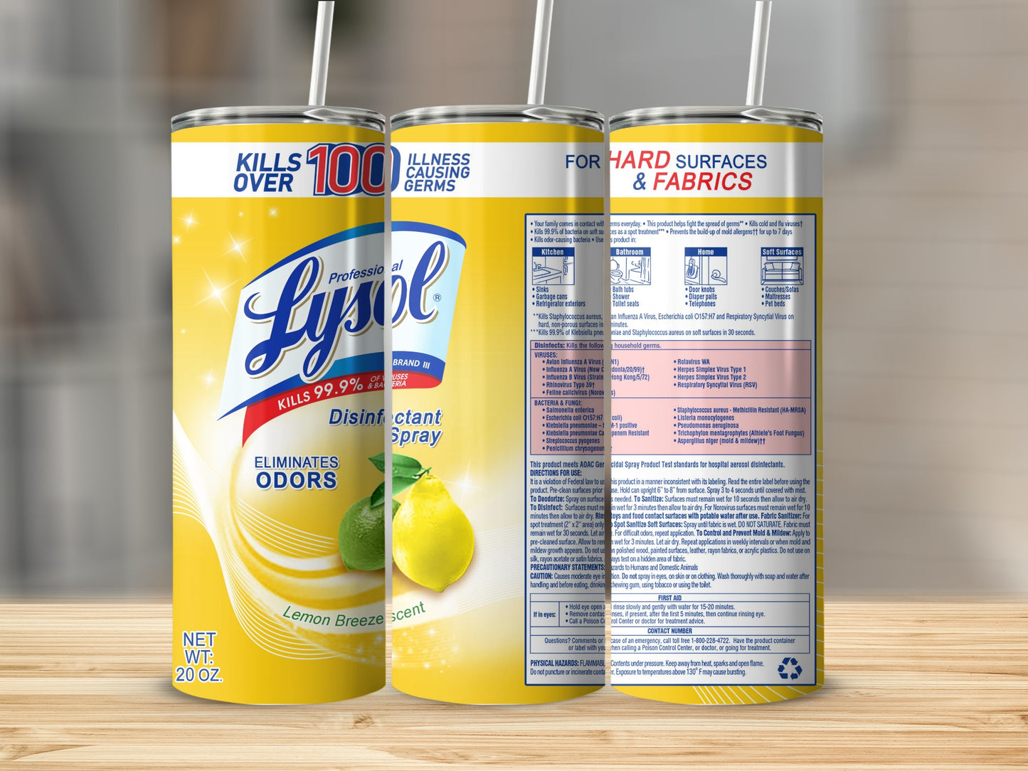Lysol Disinfectant Spray Kills OVER 100 Germs Lemon Breeze product type