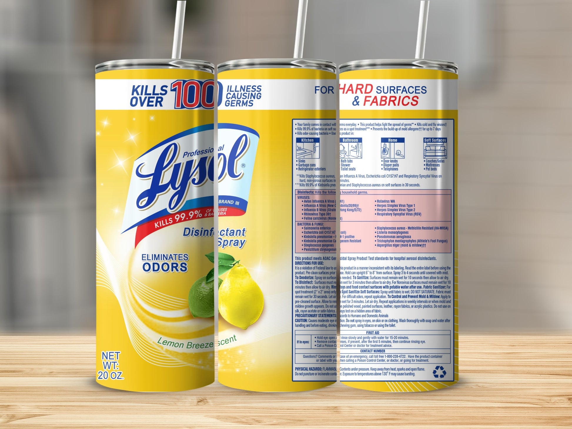 Lysol Disinfectant Spray Kills OVER 100 Germs Lemon Breeze product type