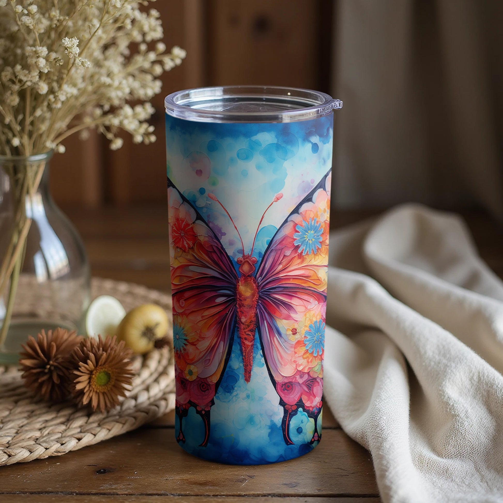 Beautiful Colorful Butterfly Themed Tumbler Product