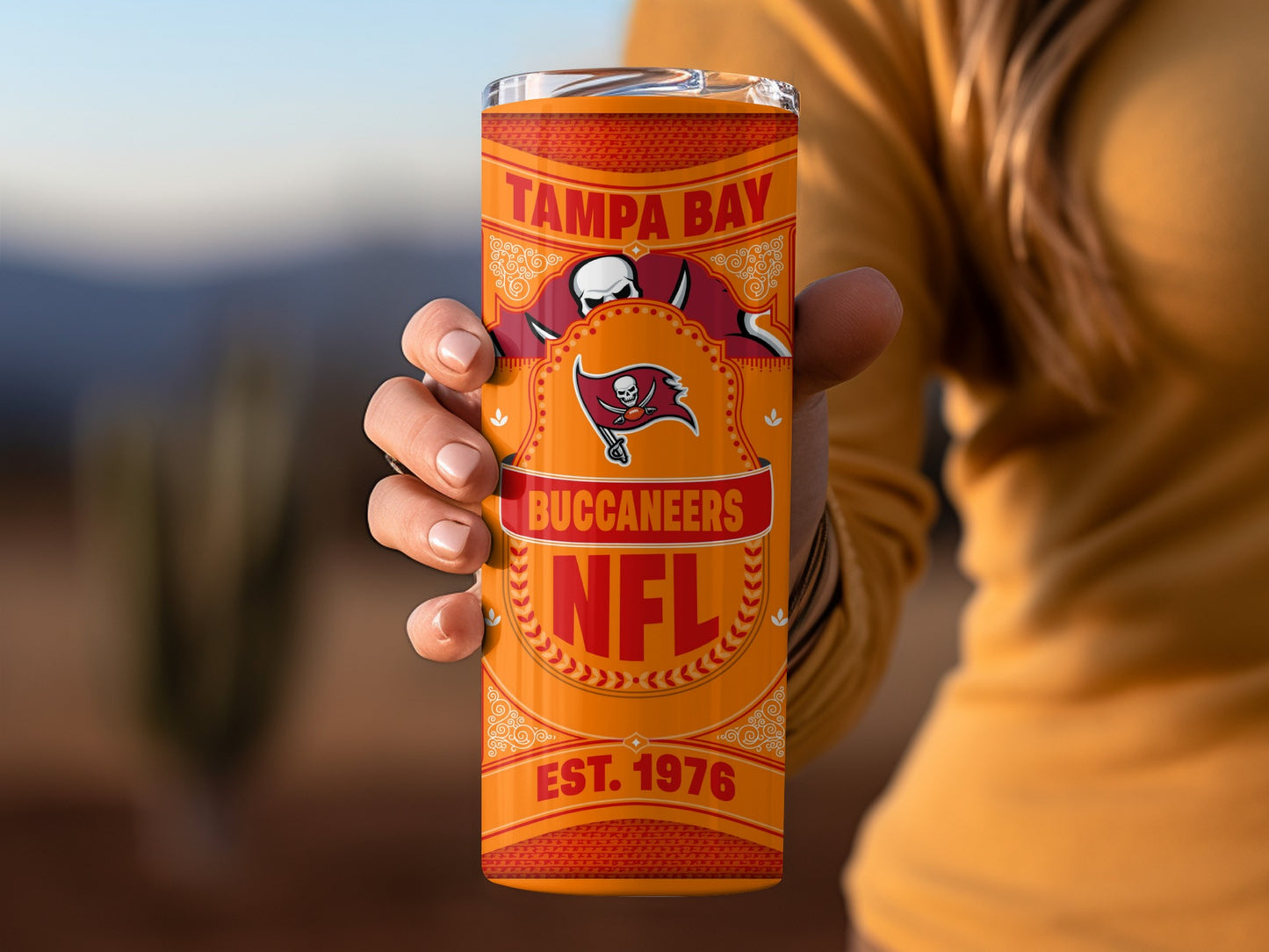 Tampa Bay Buccaneers Est 1976 NFL Team Design Tumbler