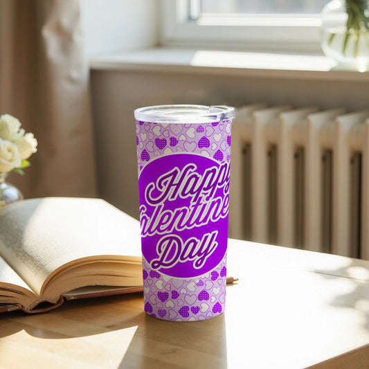 Happy Valentine's Day Purple Tumbler Perfect Gift