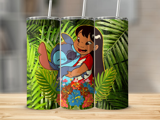 Adorable Hawaiian Character Hug Stainless Steel Tumbler