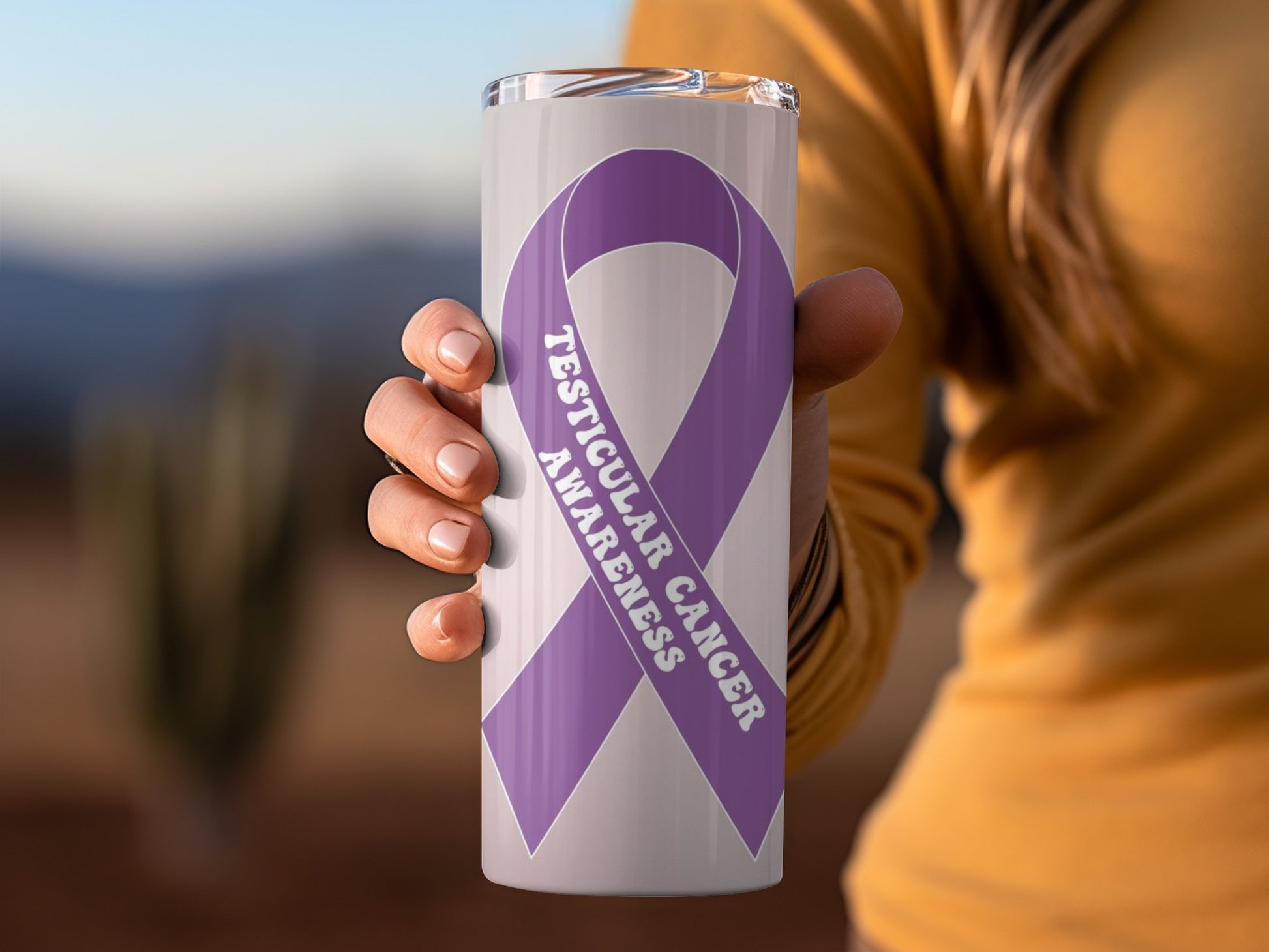 Testicular Cancer Awareness Support Tumbler Product
