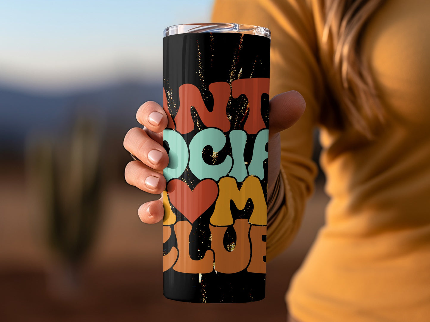 Anti Social Club Colorful Design Tumbler