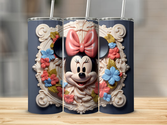 Minnie Mouse Floral Design Insulated Tumbler