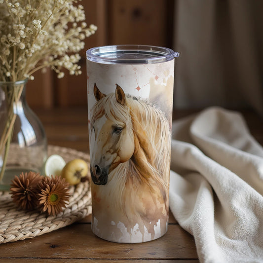 Beautiful Horse Art Tumbler Perfect for Equestrian Fans