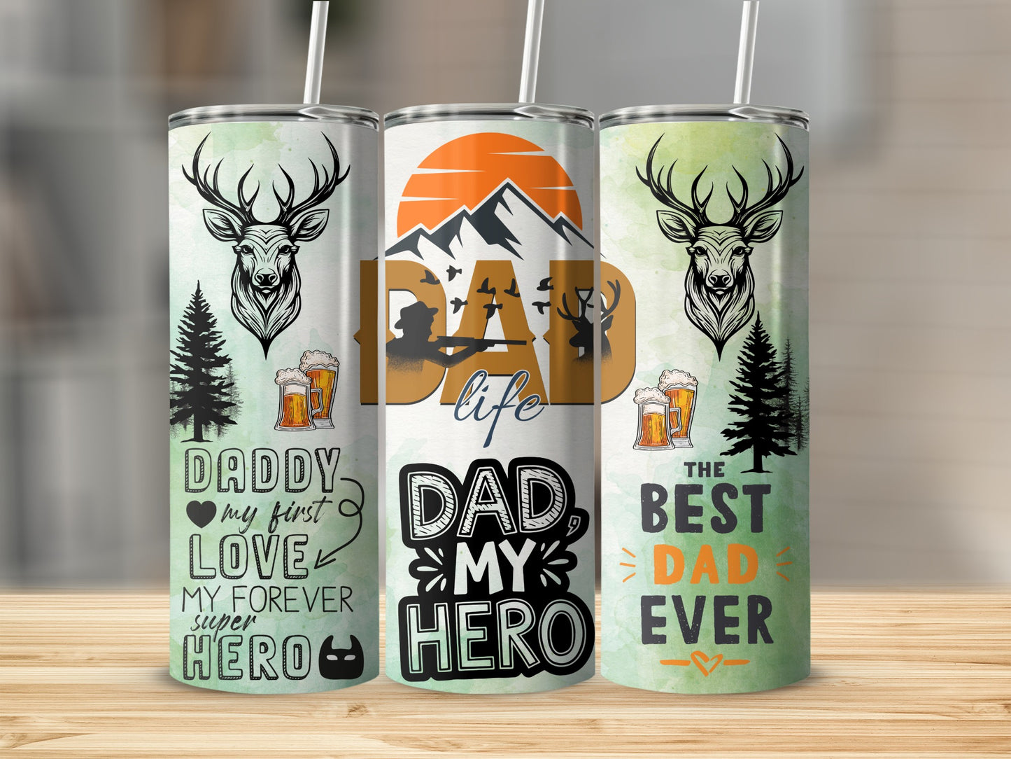 Deer Dad Life Daddy My First Love Drinkware Tumbler
