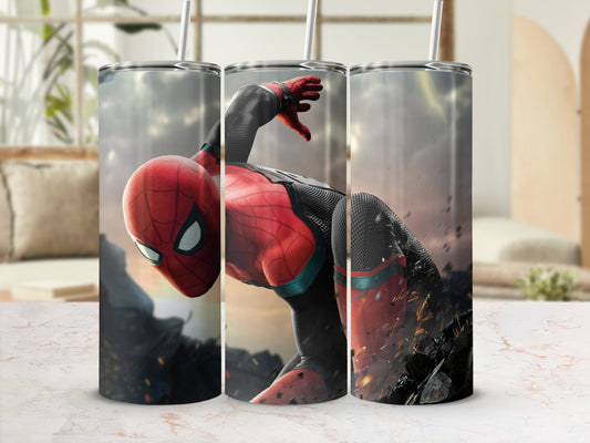 Spider-Man Action Scene Tumbler With Straw Tumbler