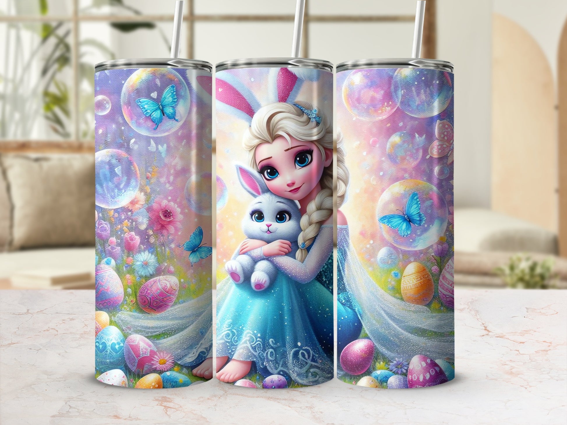 Princess bunny Easter eggs tumbler product type