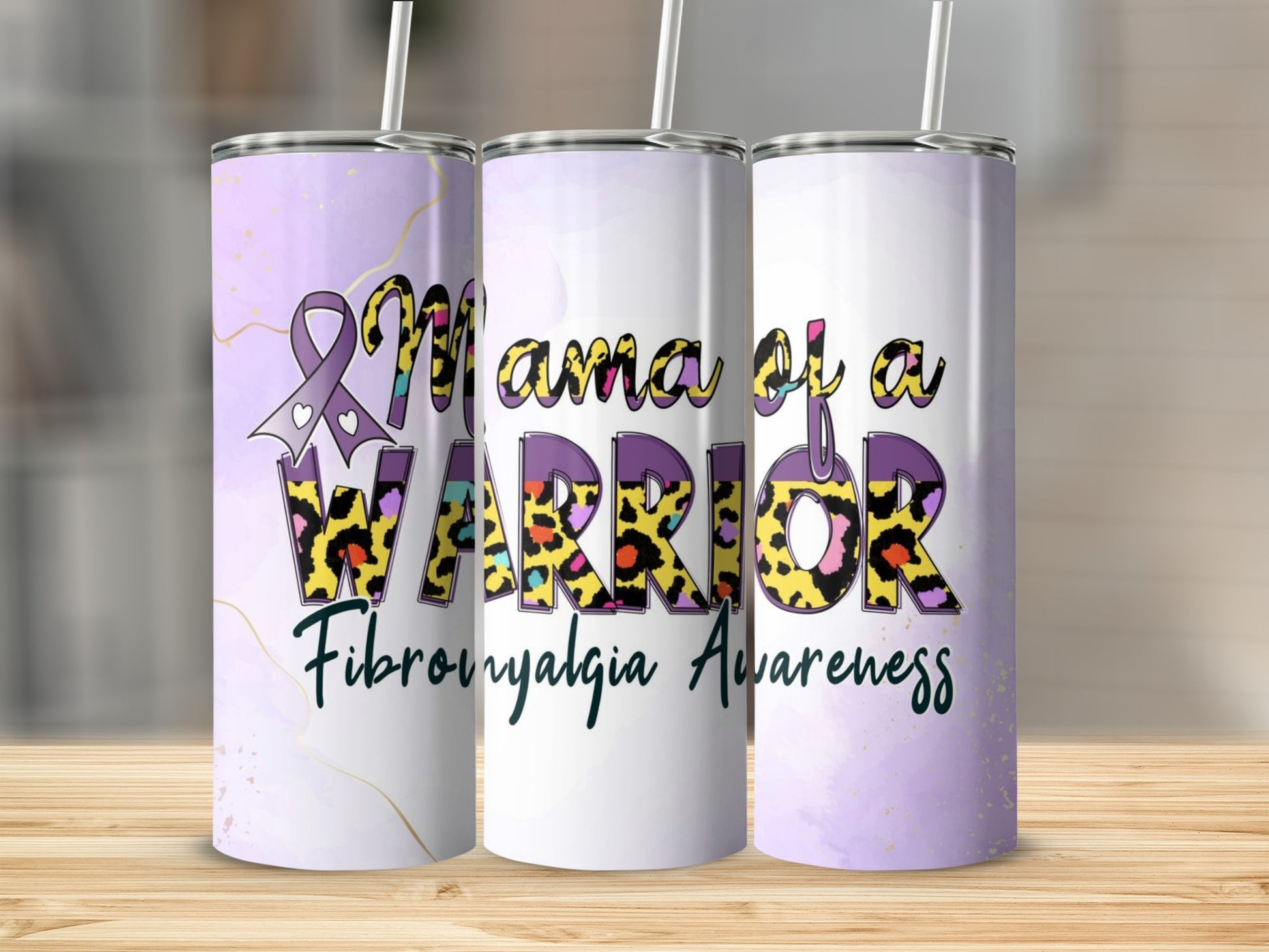 Mama of a Warrior Fibromyalgia Awareness Tumbler