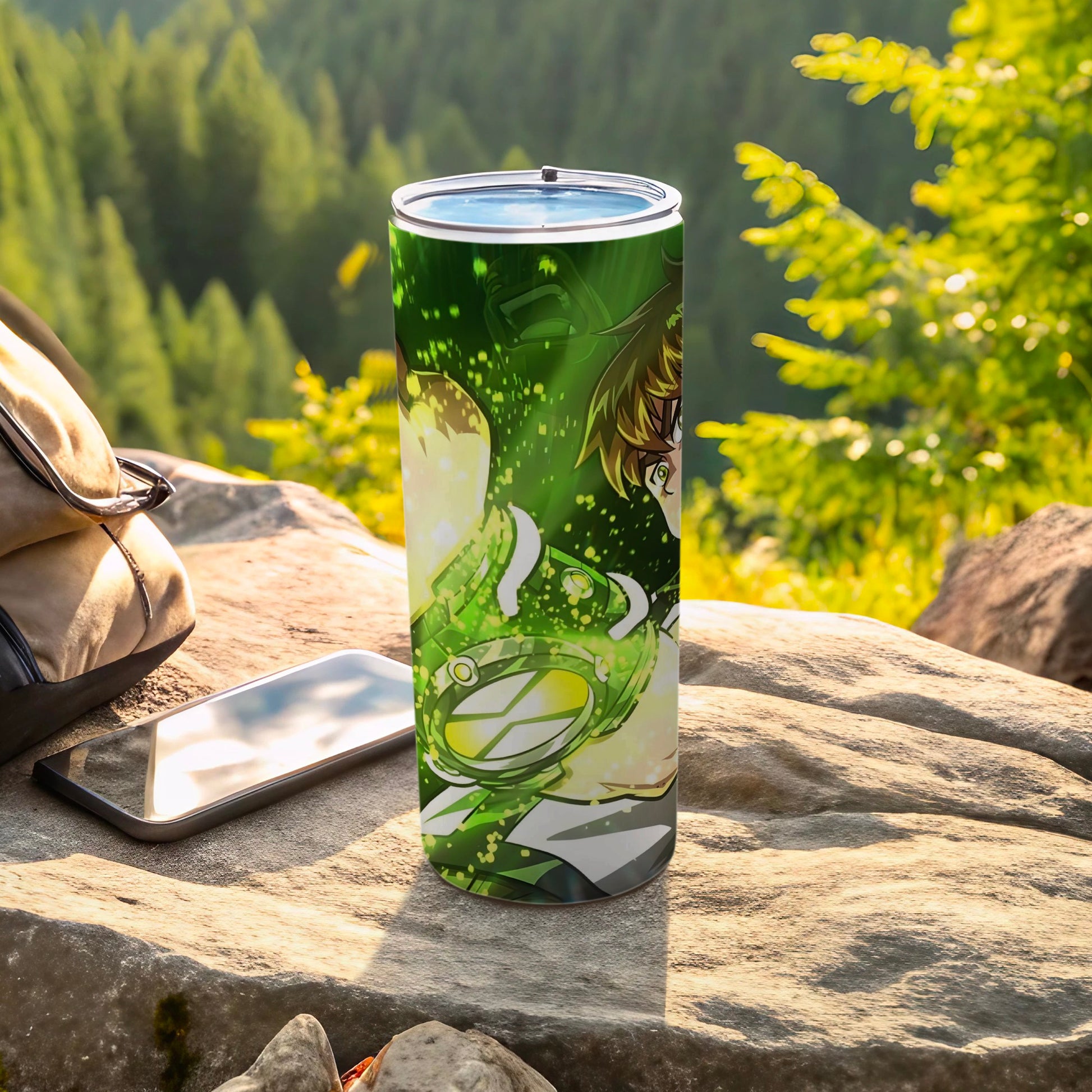 Anime Character Inspired Green Travel Mug Flask