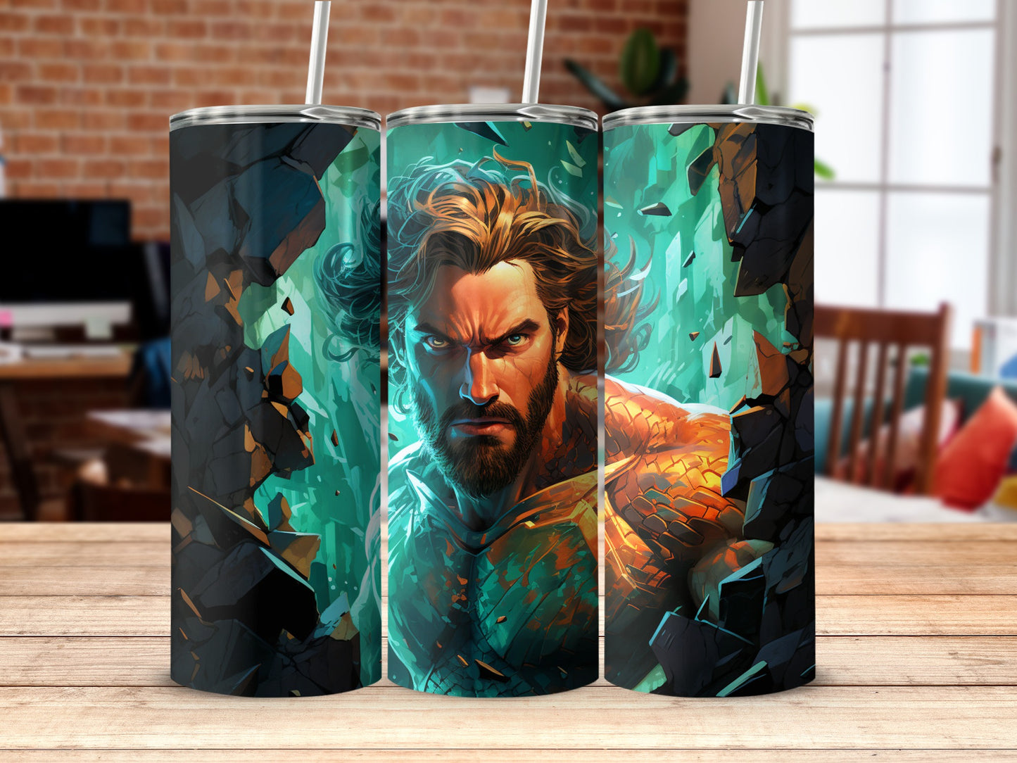 Aquatic Hero Stainless Steel Tumbler Stunning Art