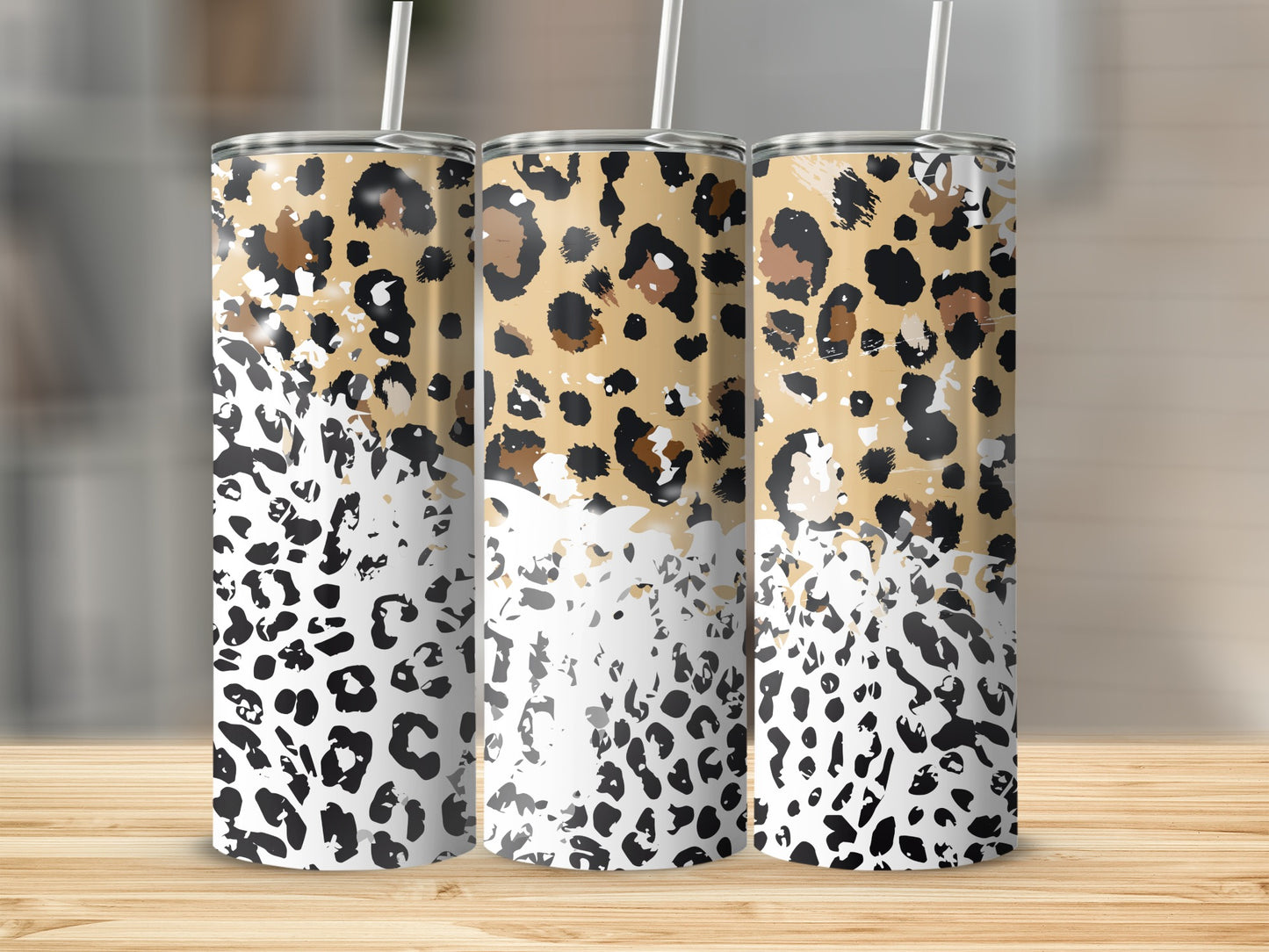 Leopard Print Double Walled Vacuum Insulated Tumbler