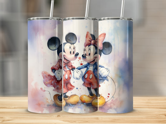 Adorable Minnie and Mickey Mouse Tumbler
