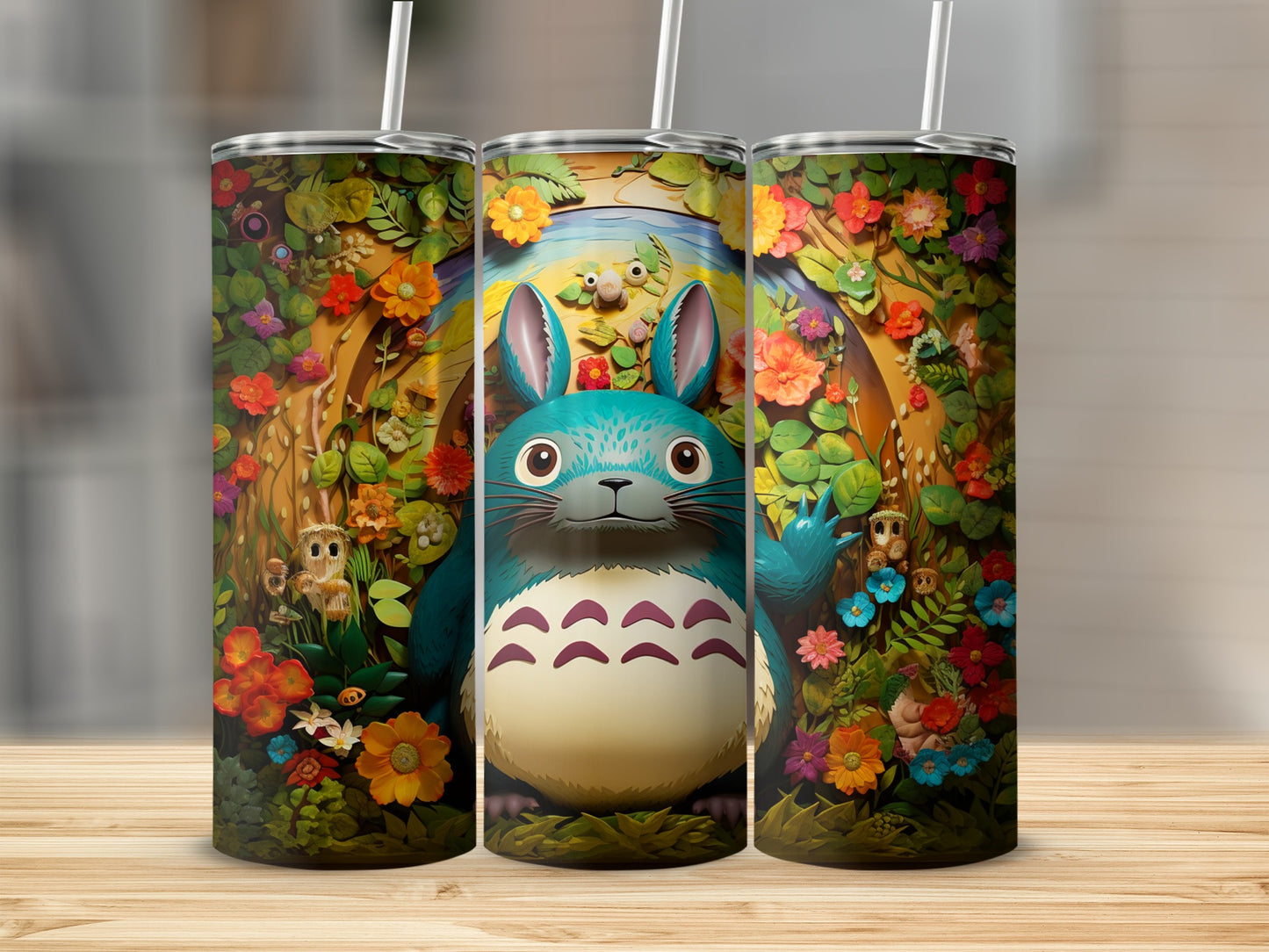 Cute Floral Forest Character Design Tumbler