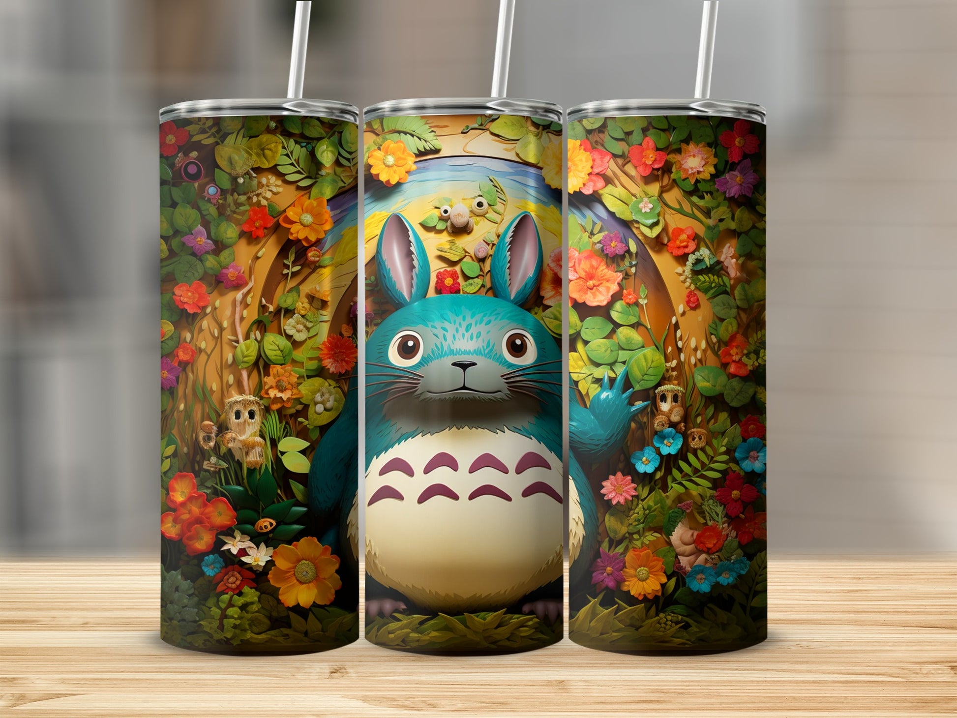 Cute Floral Forest Character Design Tumbler