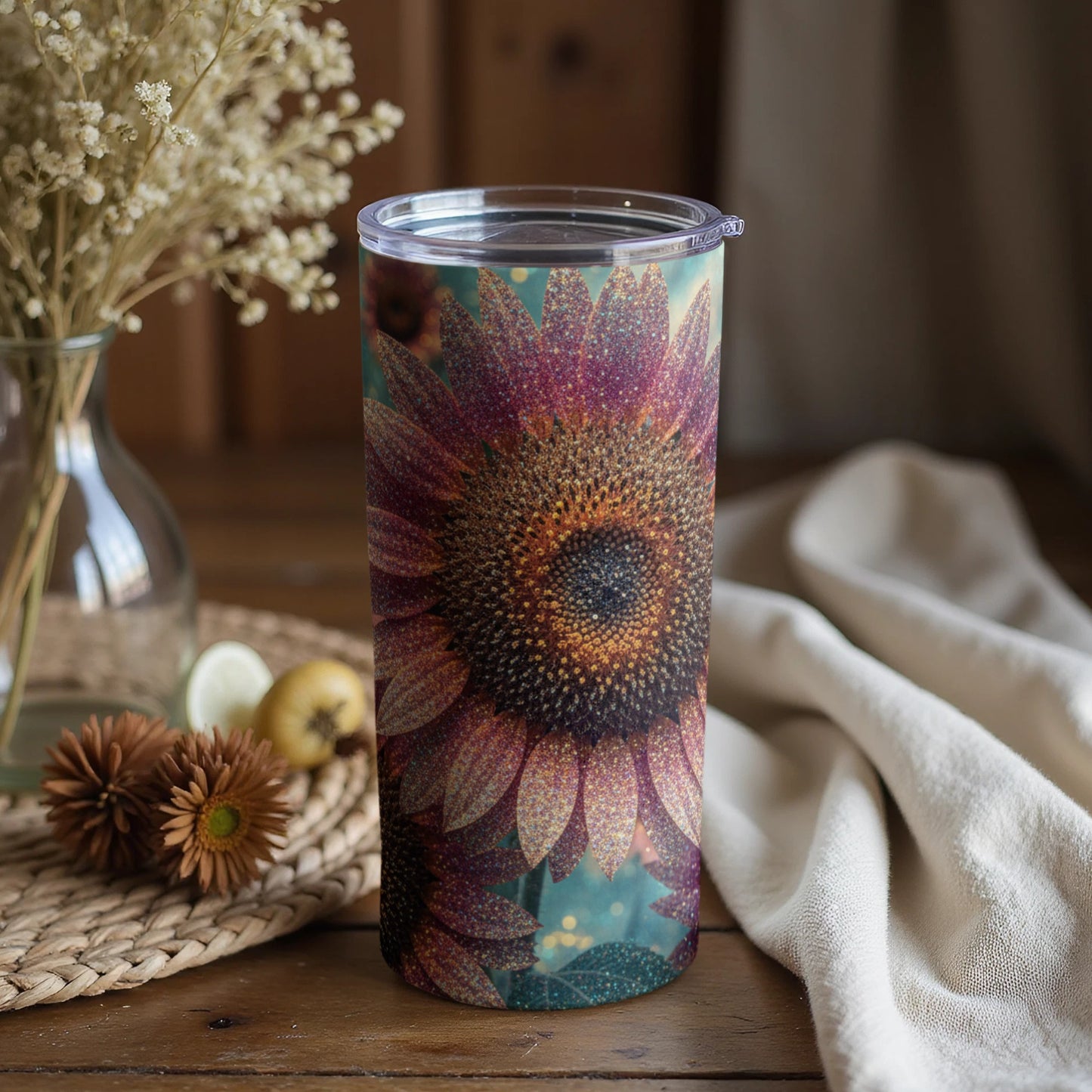 Beautiful Sunflower Tumbler for Daily Hydration Needs