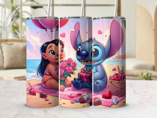 Cute Beach Scene with Friends Tumbler for Any Occasion