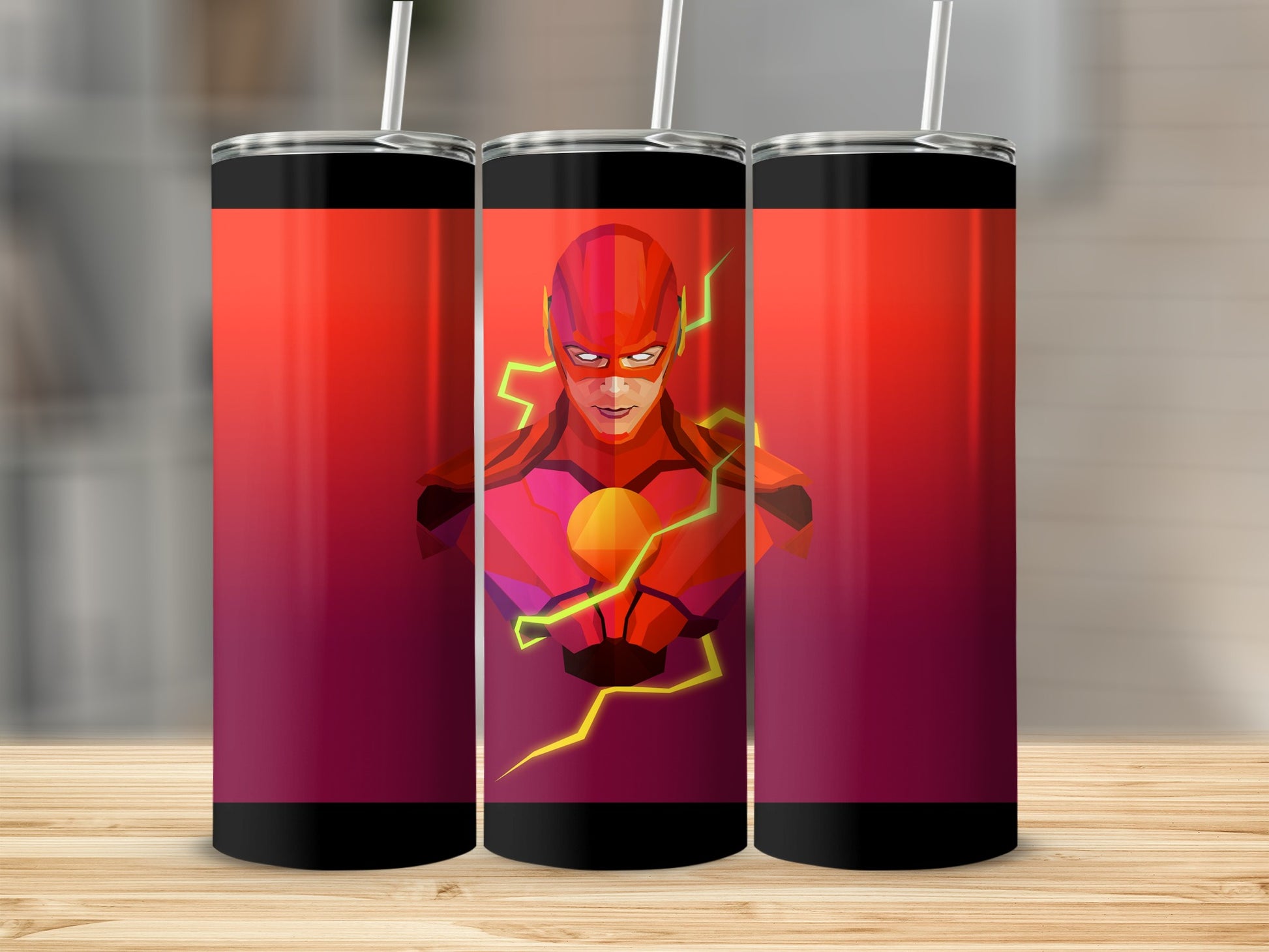 Superhero Flash Geometric Lightning Tumbler Product Type