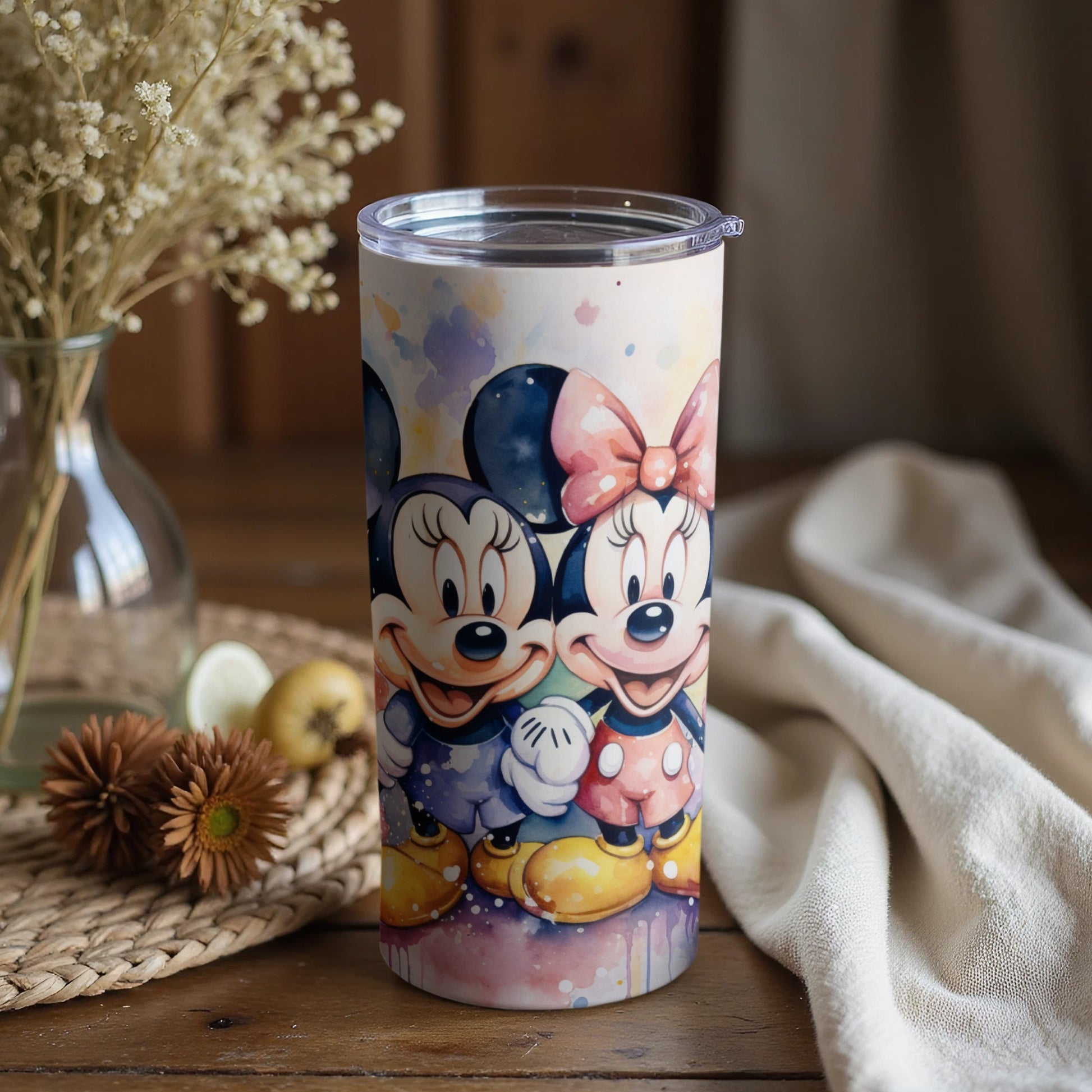 Adorable Mickey and Minnie Mouse Tumbler
